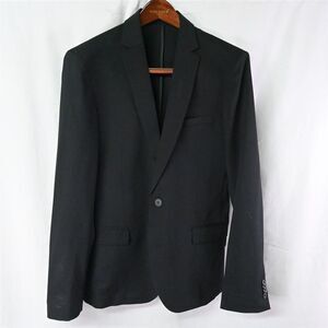 NEW A New Look‎ 40R Black Unstructured Super Skinny Mens Suit Sport Coat Jacket